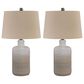 Signature Design by Ashley Marnina Ceramic Table Lamp in Taupe (Set of 2), , large