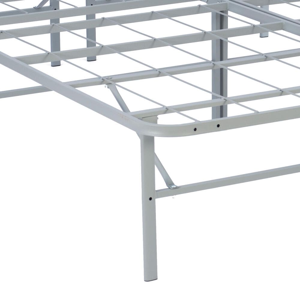 Linon Home Decor Franson Queen Folding Platform Bed Frame in Dark Pewter, , large