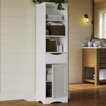 RiverRidge Home Ashland Tall Cabinet in White, , large