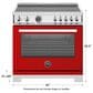 Bertazzoni Professional 5.7 Cu.Ft. Induction Range with Convection and Self-Cleaning in Rosso, , large