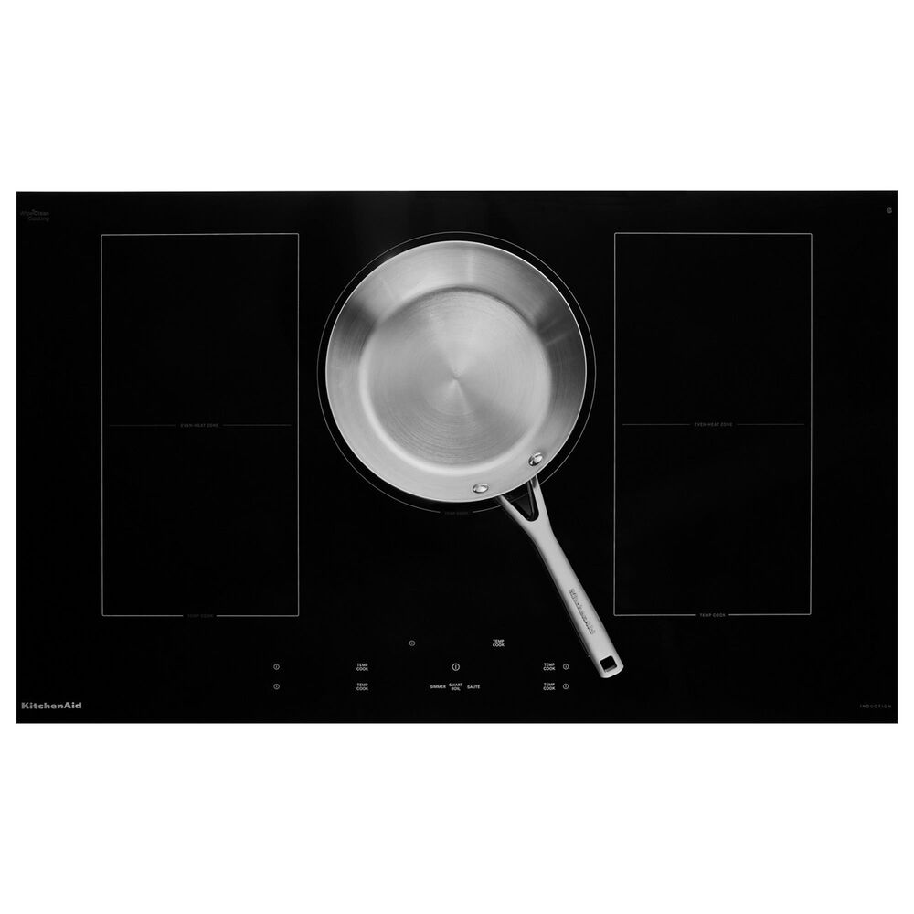 Whirlpool 36&quot; Induction Cooktop with Temp Cook and 5 Cooking Zones in Black and Stainless Steel, , large