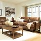 Ashley Saonara Stationary Sofa and Loveseat Set in Amber, , large