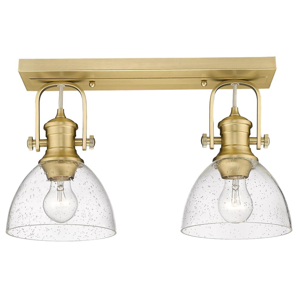 Golden Lighting Hines 2-Light Bath Vanity Lights with Seeded Glass in Brushed Champagne Bronze, , large