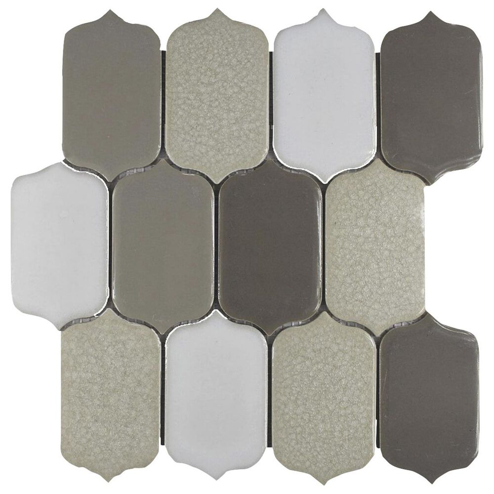 Soci Chateau Raffia 11.81" x 11.02" Ceramic Mosaics Sheet, , large