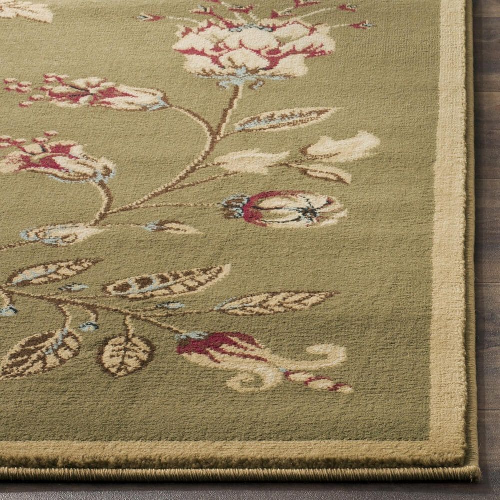 Safavieh Lyndhurst  3&#39;3&quot; x 5&#39;3&quot; Green and Multicolor Area Rug, , large