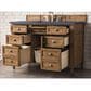 James Martin Vanities Brittany 48" Single Bathroom Vanity in Saddle Brown with 3 cm Charcoal Soapstone Quartz Top and Rectangular Sink, , large