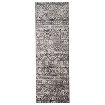 Feizy Rugs Kano 3871F 2"7" x 8" Charcoal and Ivory Area Rug, , large