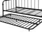 Furniture of America Willow Metal 2-Piece Daybed with Trundle Set in Black, , large
