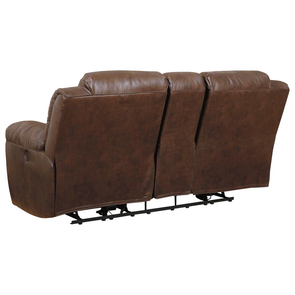 Ashley Stoneland Power Reclining Loveseat with Console in Chocolate, , large