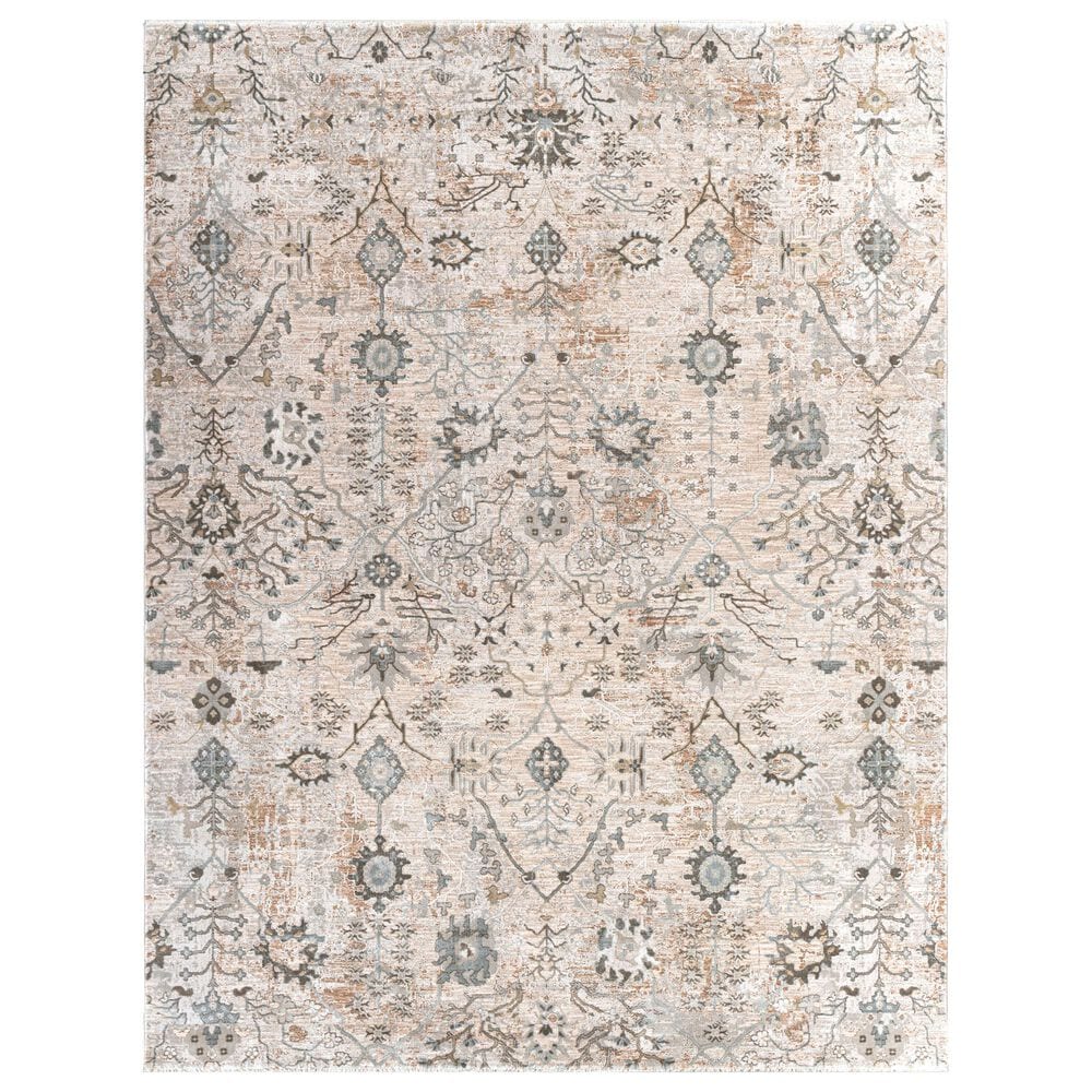 Surya Brunswick 7"10" x 10"3" Ivory, Gray and Green Area Rug, , large