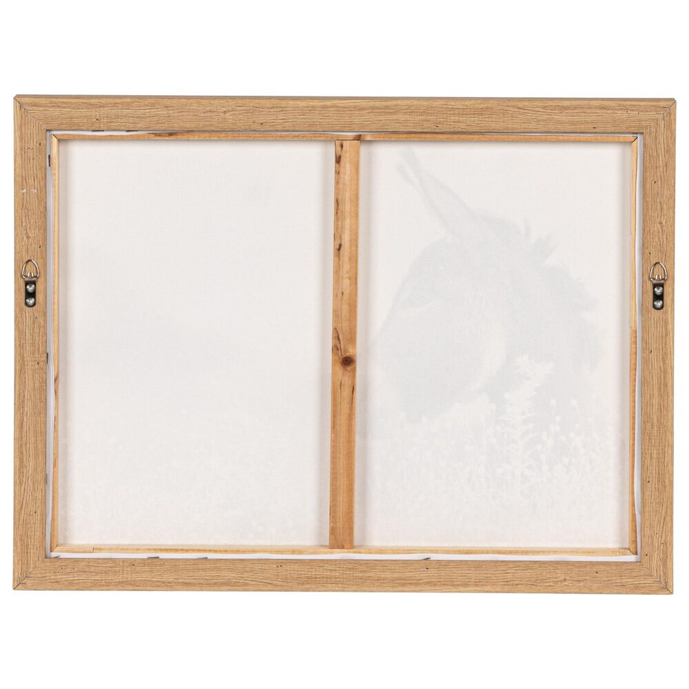 Creative Coop Abode 24" x 18" Donkey Framed Canvas Wall Decor in Multicolor, , large