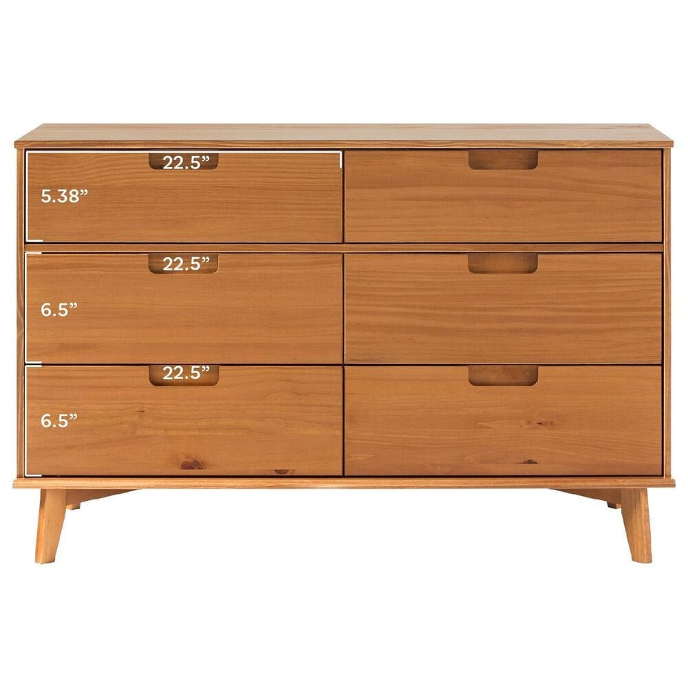Walker Edison Sloane 6-Drawer Dresser in Black, , large