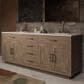 Lexora Home Abbey 80" Double Bathroom Vanity in Grey Oak with 2 cm White Quartz Top and Rectangular Sinks, , large