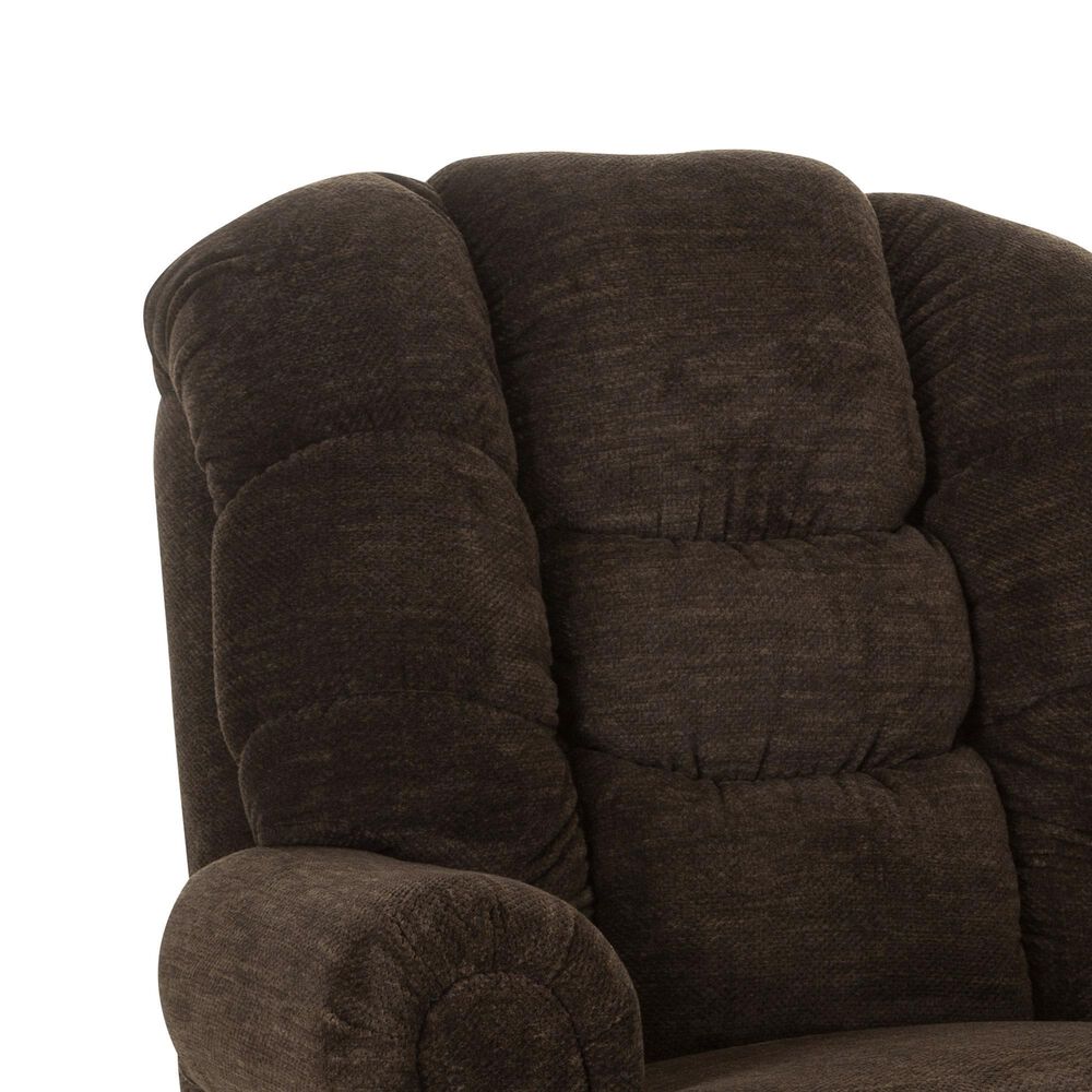 Homestretch King Comfort Big Man Push Back Recliner in Fudge, , large