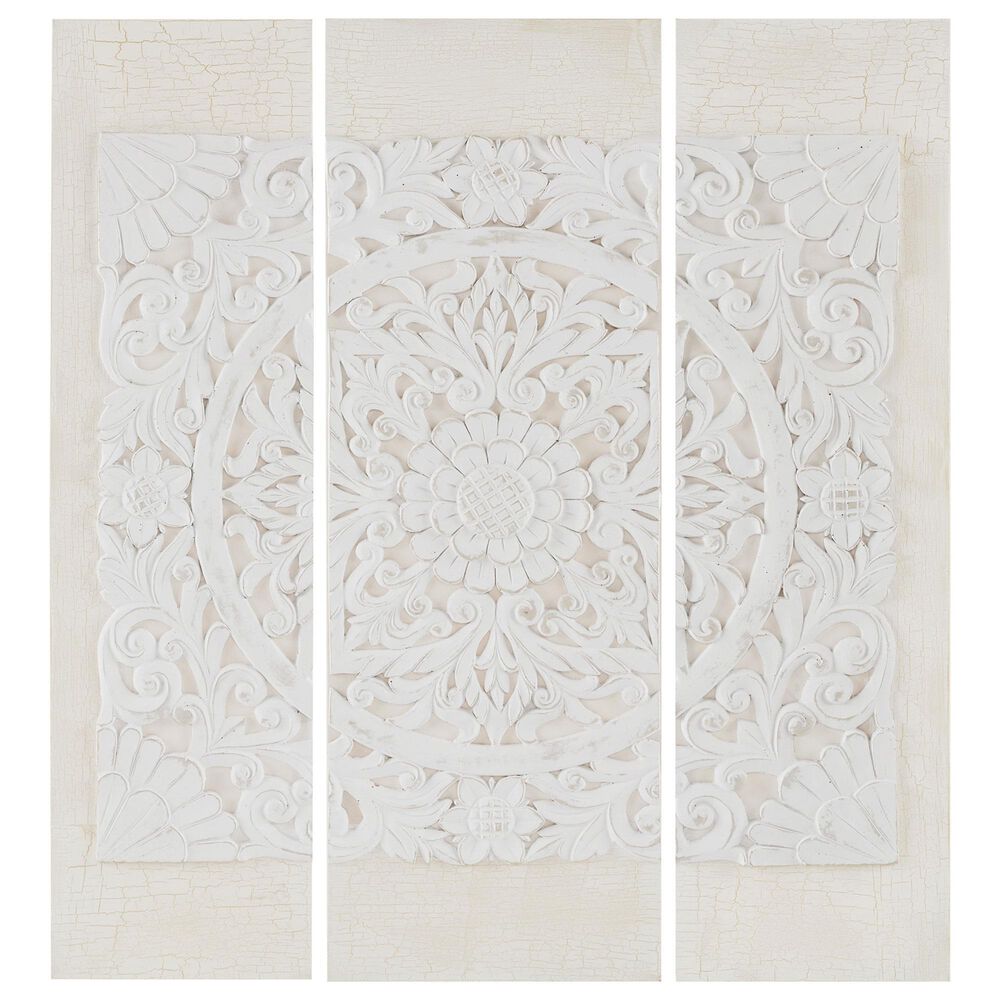 Download Hampton Park White Mandala 3 Piece Canvas Set In Off White Nebraska Furniture Mart