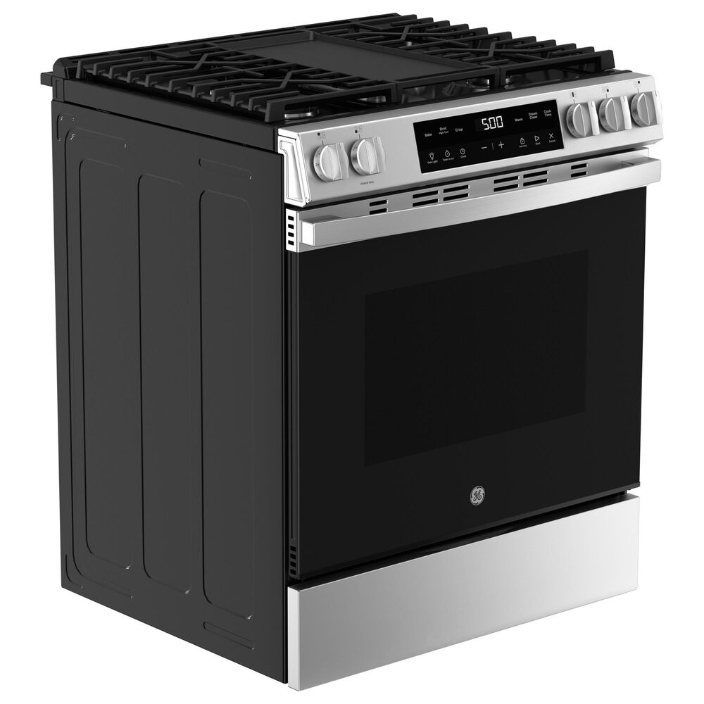GE Appliances 30&quot; Slide-In Front-Control Gas Range with Steam Clean in Stainless Steel, , large