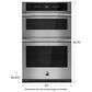 JennAir Rise 27" Combination Electric Microwave and Wall Oven in Stainless Steel, , large