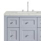 James Martin Vanities Breckenridge 36" Single Bathroom Vanity in Serenity Blue with 3 cm Victorian Silver Quartz Top and Rectangular Sink, , large