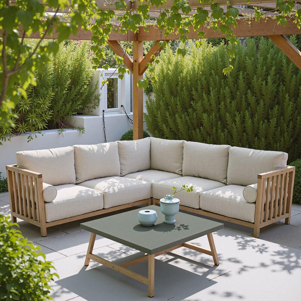 Zuo Modern Teras 2-Piece Outdoor Sectional Set in Gray, , large