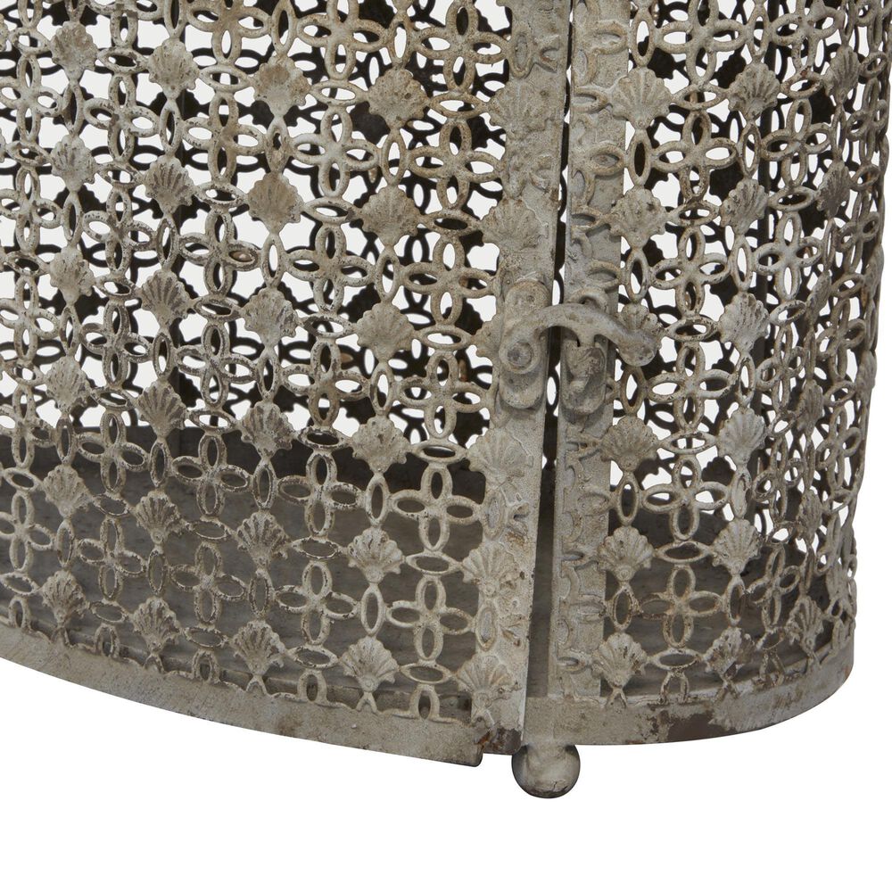 Maple and Jade Rustic Metal Lantern in Beige &#40;Set of 2&#41;, , large