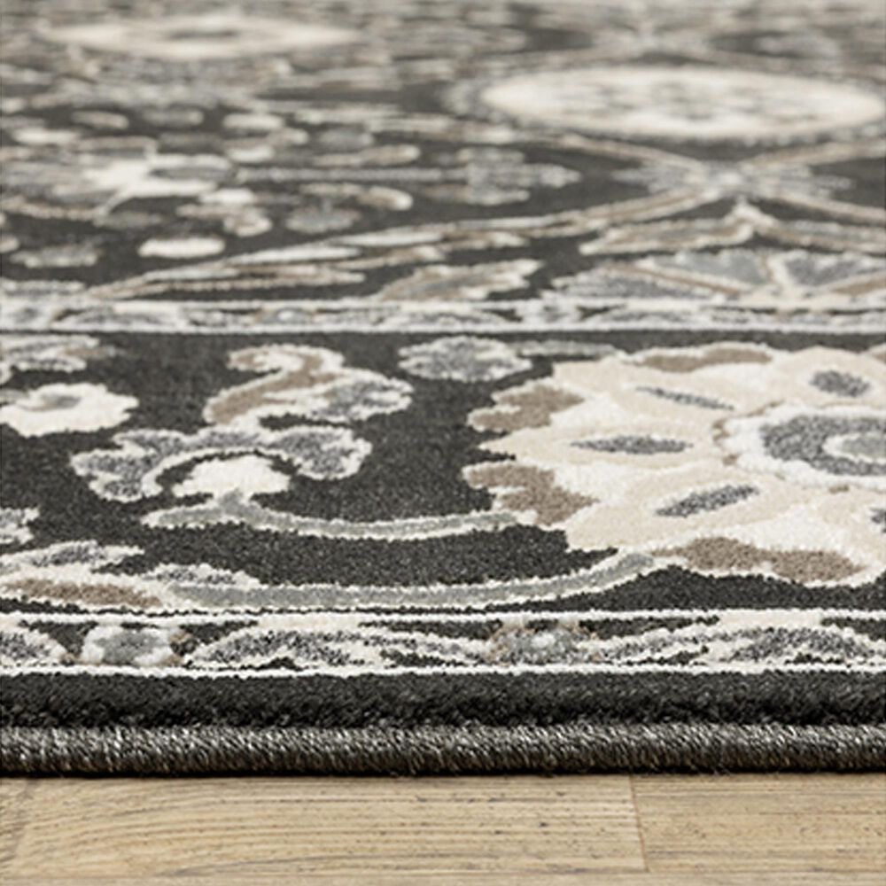Oriental Weavers Raylan Oriental 2&#39;3&quot; x 7&#39;6&quot; Black Runner, , large