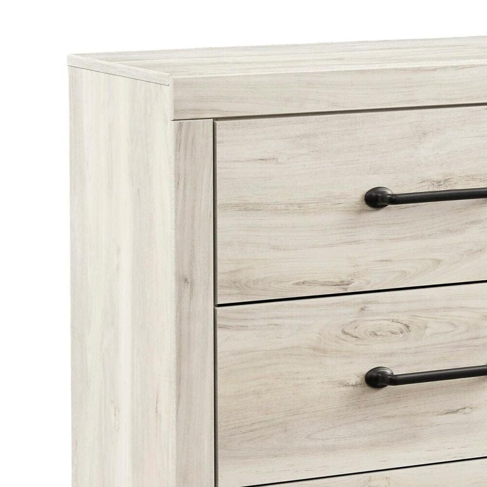 Ashley Cambeck 5 Piece Full Bed Set in Whitewash with Lighting, , large