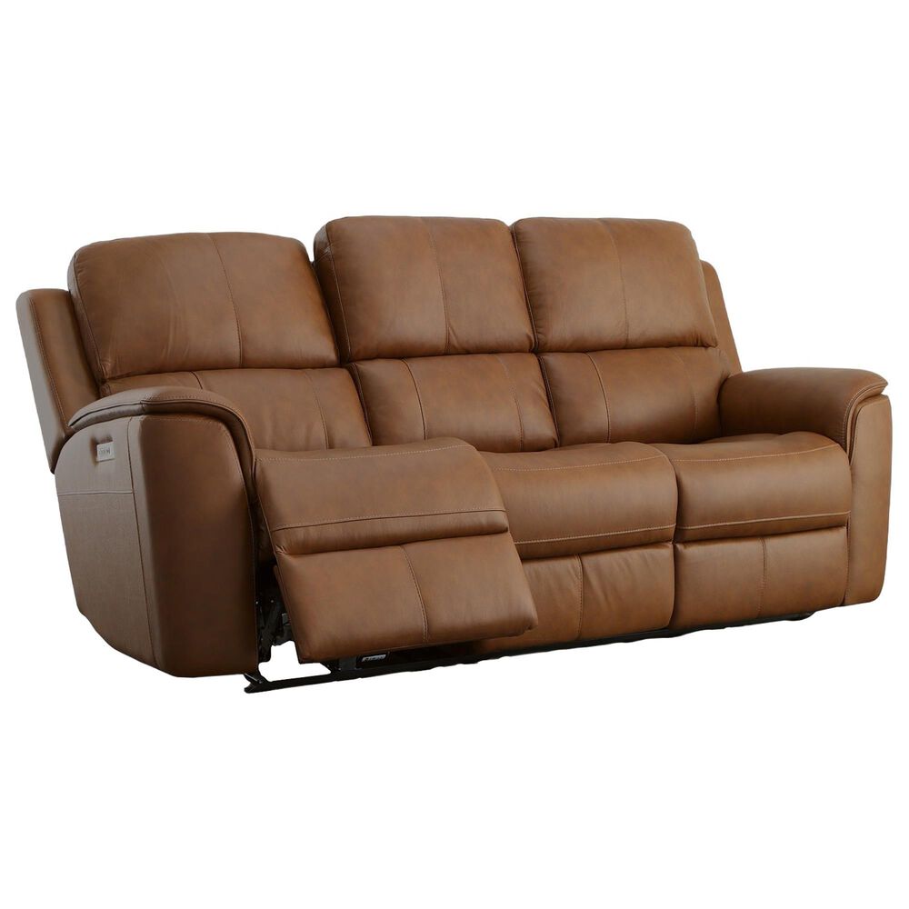 Flexsteel Henry 2-Piece Power Reclining Sofa and Recliner in Caramel Brown, , large
