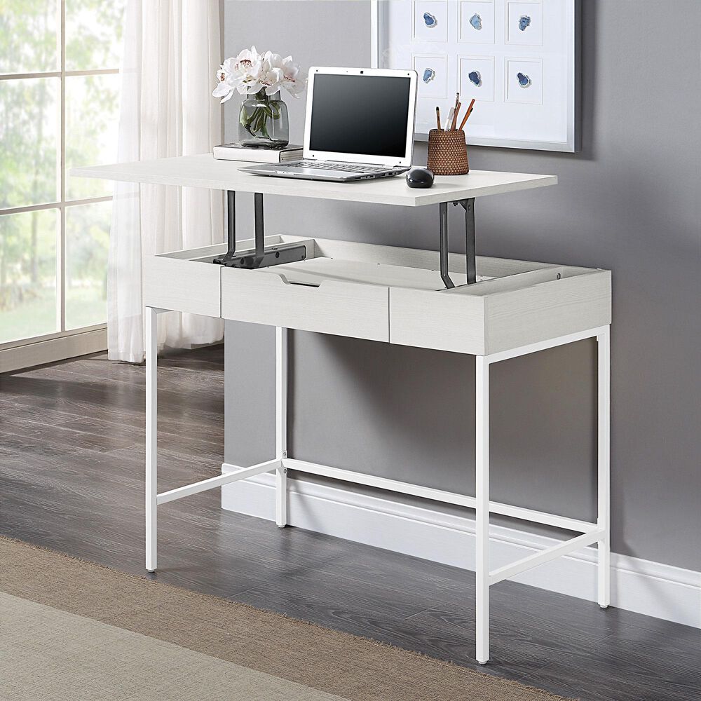 OSP Home Contempo Sit-To-Stand Adjustable Height Desk in White Oak, , large