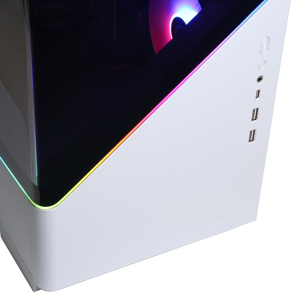 CyberPowerPC Gamer Supreme Gaming Desktop | Intel Core i7-14700F - 16GB RAM - NVIDIA GeForce RTX 5060 Graphics - 2TB SSD in White, , large