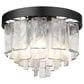 Golden Lighting Ciara 3-Light Flush Mount in Matte Black, , large