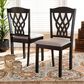Baxton Studio Delilah Side Chair with Grey Cushion in Dark Brown (Set of 2), , large