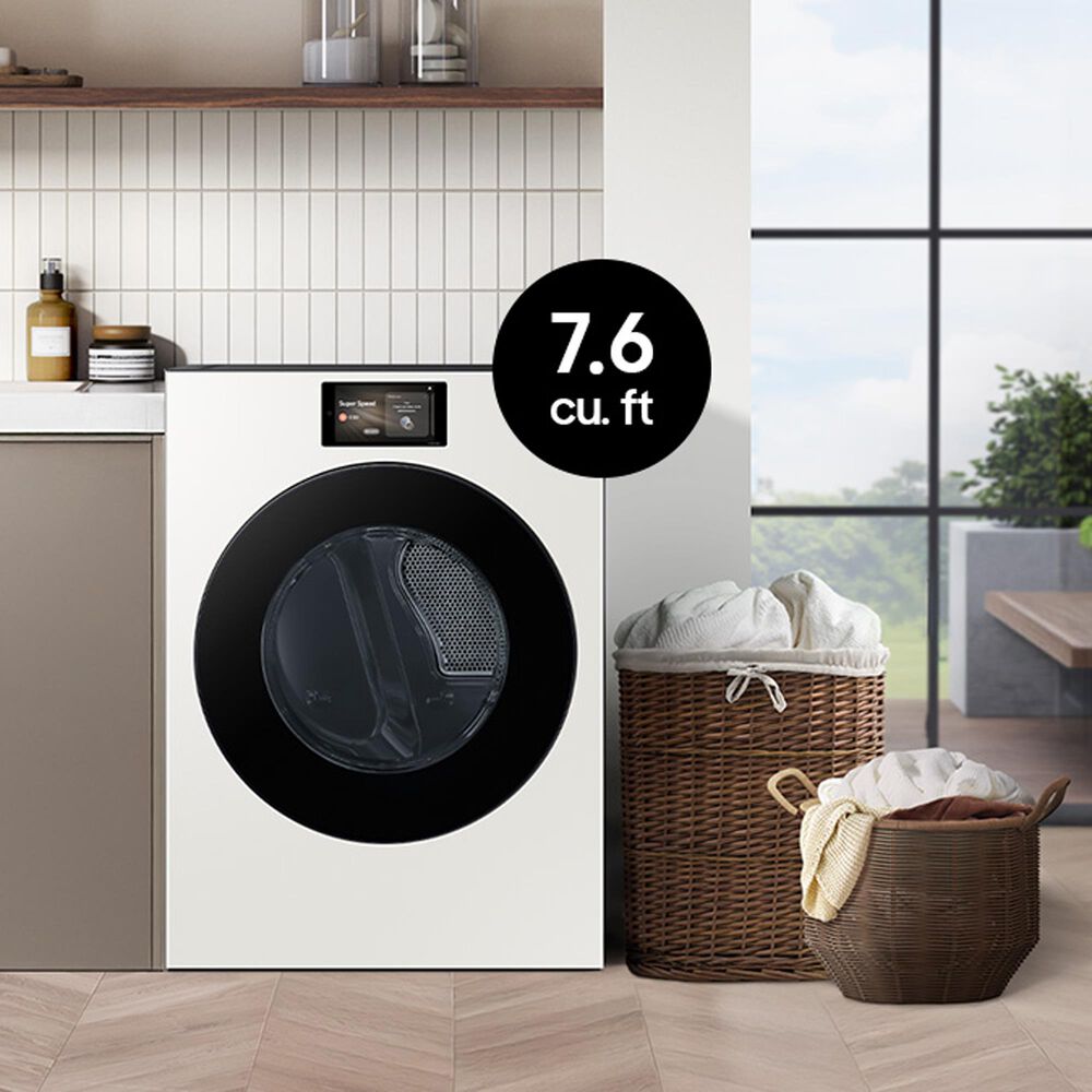 Samsung Bespoke 7.6 Cu. Ft. Ultra Capacity Front Load Electric Dryer with AI Home and AI OptiDry+ in Ivory, , large