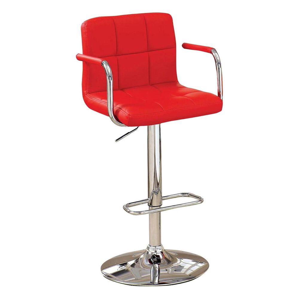 Furniture of America Danstenn Swivel Bar Stool in Red, , large