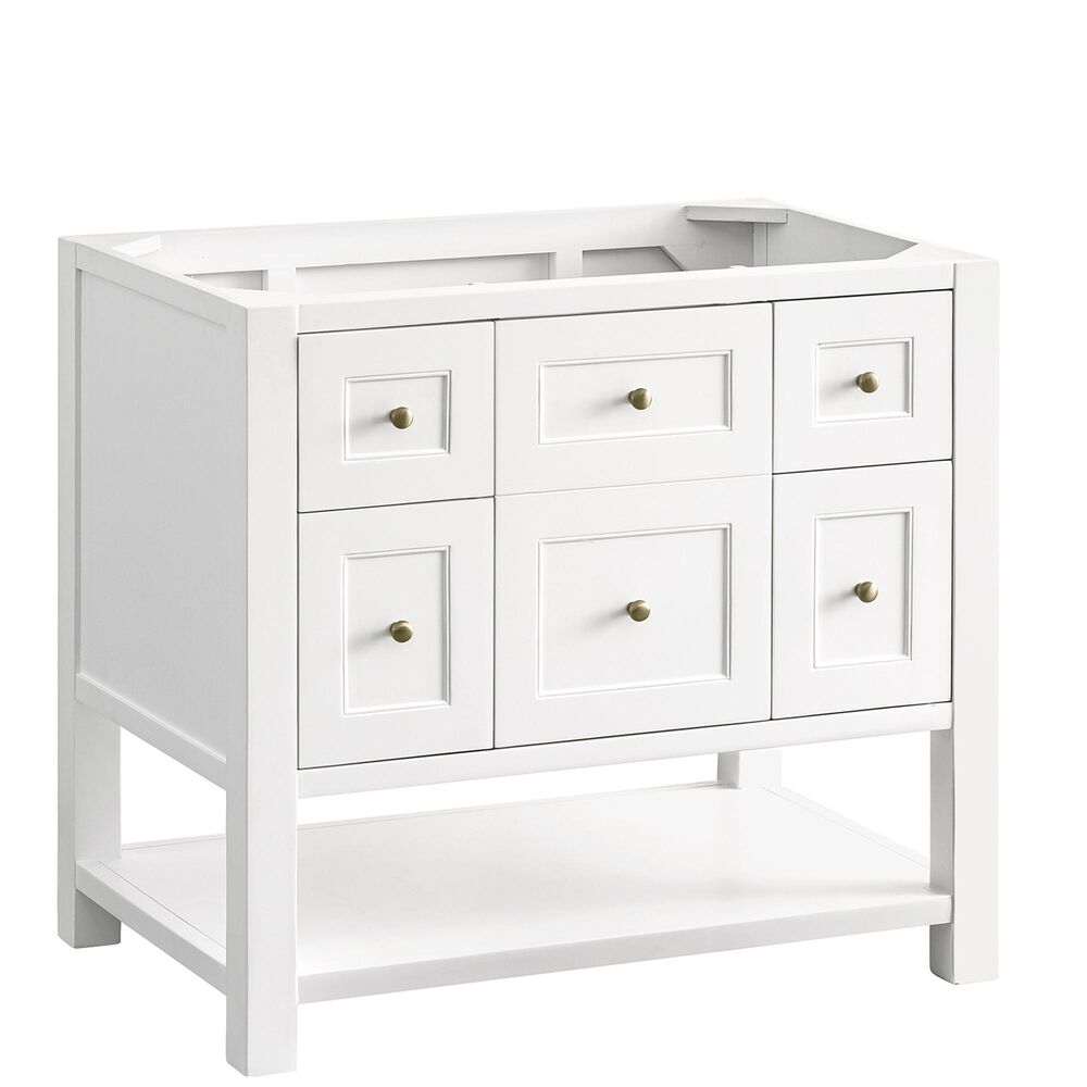 James Martin Vanities Breckenridge 36" Single Bathroom Vanity in Bright White, , large