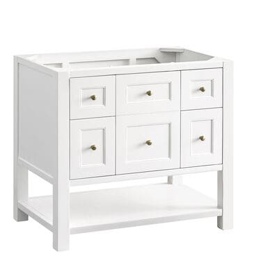 James Martin Vanities Breckenridge 36" Single Bathroom Vanity in Bright White, , large