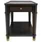 Slatehouse Carrington End Table in Dark Brown and Antique Gold, , large