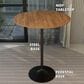 Leisuremod LeisureMod Verve Collection Modern Bar Height Table Black Base with 36 Round Cognac Brown MDF Top, , large