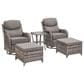 Sunwell Garden 5-Piece Chat Set in Gray, , large