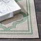 Safavieh Bermuda 4" x 6" Beige and Green Indoor/Outdoor Area Performance Rug, , large