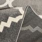 Central Oriental Terrace Tropic Taza 5" x 7"3" Stone and Snow Area Rug, , large