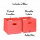 RiverRidge Home 3-Cubby Kid Book Rack with 2-Coral Bin in White, , large