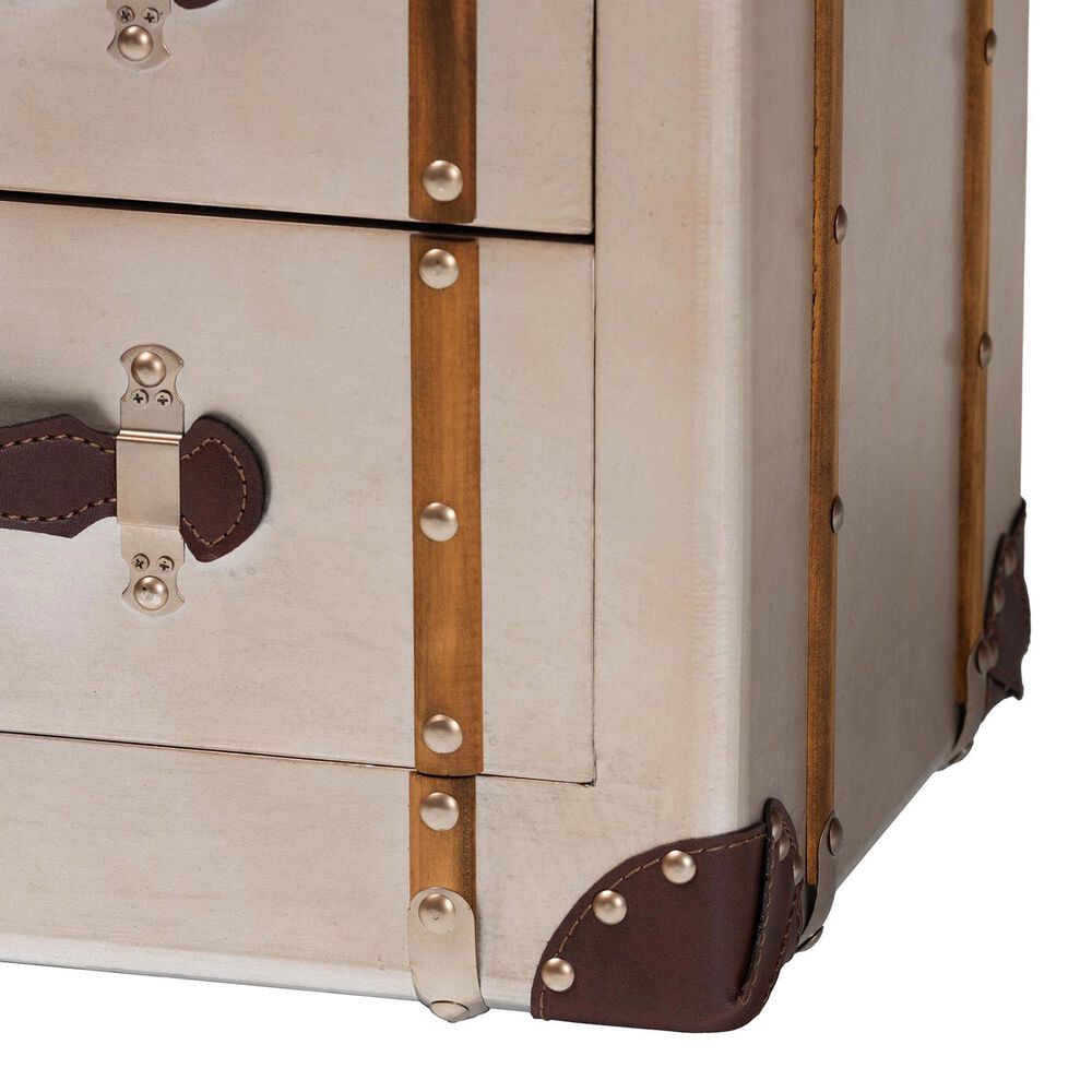 Baxton Studio Naylor 3-Drawer Cabinet in Matte Bronze, , large