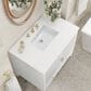 James Martin Vanities Myrrin 36" Vanity in Bright White with Single Hole 3 CM White Zeus Quartz Top & Backsplash, , large