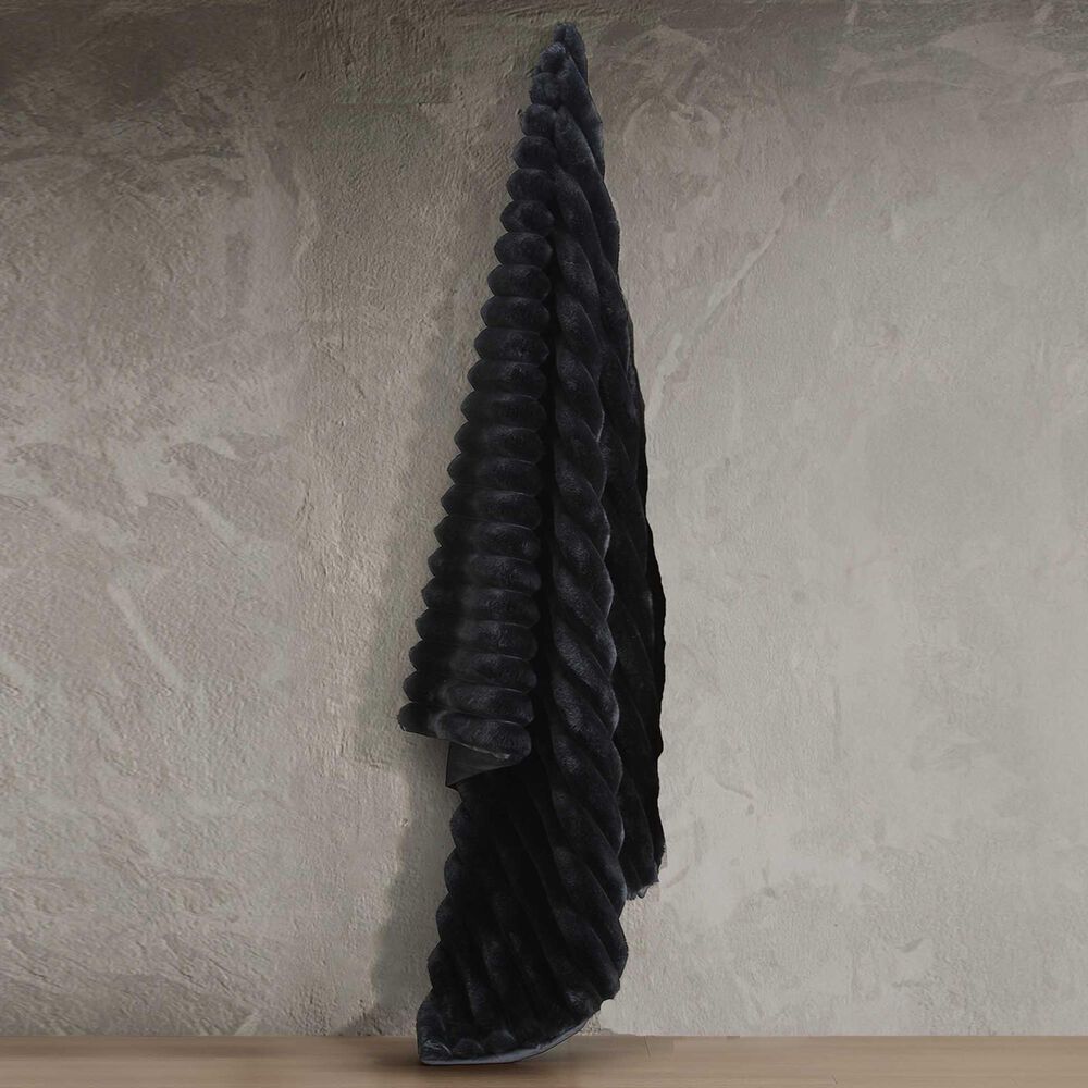 Hallmart Collectibles Ethan 50" x 60" Throw in Black, , large