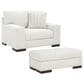 Ashley Hartside Chair and a Half with Ottoman in Frosted, , large