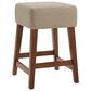 Valor Living Roscoe 26" Backless Counter Stool with Taupe Upholstery in Cherry, , large