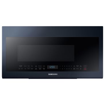 Samsung Bespoke 2.1 Cu. Ft. Over-the-Range Microwave with Sensor Cooking in Fingerprint Resistant Navy Steel, , large