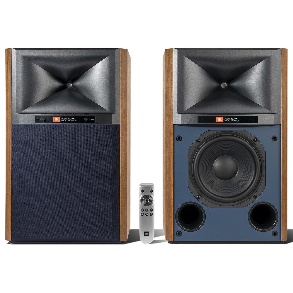 JBL 4329P Studio Monitor Powered Loudspeaker in Natural Walnut, , large