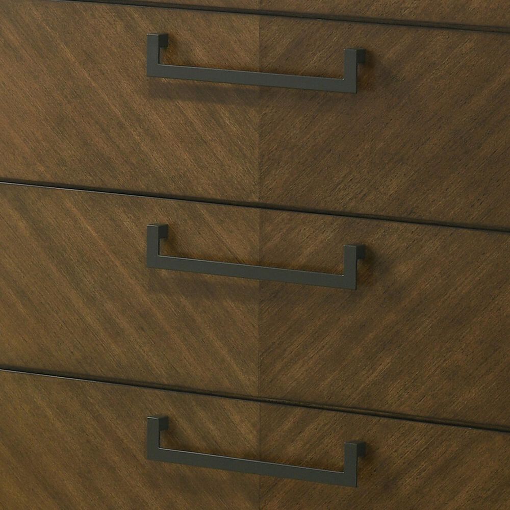 Crown Mark Lakecrest 5 Drawer Chest in Brown, , large