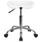 Flash Furniture Vibrant Tractor Seat Stool in White, , large